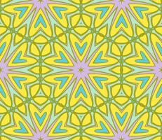 nahtloses muster der geometrischen blume des abstrakten bunten gekritzels. Blumenhintergrund. Kaleidoskop-Mosaik, Geo-Fliese aus dünner Linienverzierung. vektor