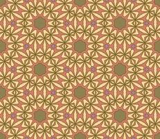 nahtloses muster der geometrischen blume des abstrakten bunten gekritzels. Blumenhintergrund. Kaleidoskop-Mosaik, Geo-Fliese aus dünner Linienverzierung. vektor