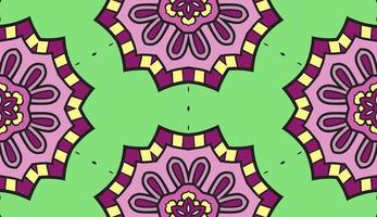 abstrakt färgglada doodle geometriska blomma seamless mönster. blommig bakgrund. mosaik, geo kakel av tunn linje ornament. vektor