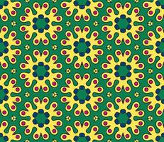 nahtloses muster der geometrischen blume des abstrakten bunten gekritzels. Blumenhintergrund. Kaleidoskop-Mosaik, Geo-Fliese aus dünner Linienverzierung. vektor