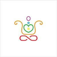 modern meditation chakra logotyp konst illustration vektor