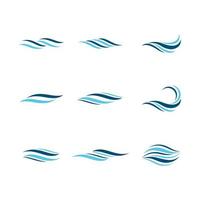 Wassersymbole in blau vektor