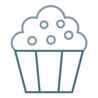 Cupcakes Linie zweifarbiges Symbol vektor