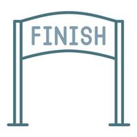 Finish Flag Line zweifarbiges Symbol vektor