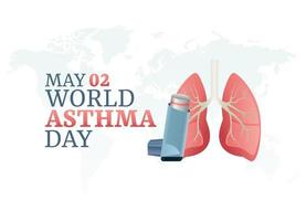 Vektorgrafik des Welt-Asthma-Tages gut für die Feier des Welt-Asthma-Tages. flaches Design. flyer design.flache illustration.