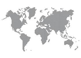 Weltkarte aus Punkten erstellt. Vektor-Illustration vektor