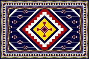 geometrisk abstrakt etnisk mönsterdesign. Aztec tyg matta mandala prydnad etnisk chevron textil dekoration tapeter. tribal boho infödda traditionella broderi vektorillustrationer bakgrund vektor