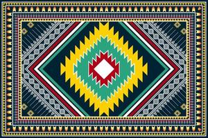 geometrisches abstraktes ethnisches Musterdesign. aztekischer Stoff Teppich Mandala Ornament ethnische Chevron Textildekoration Tapete. tribal boho native traditionelle stickerei vektorillustrationen hintergrund vektor