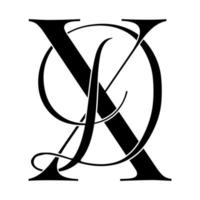 xd, dx, monogram logotyp. kalligrafiska signatur ikon. bröllop logotyp monogram. modern monogram symbol. par logotyp för bröllop vektor