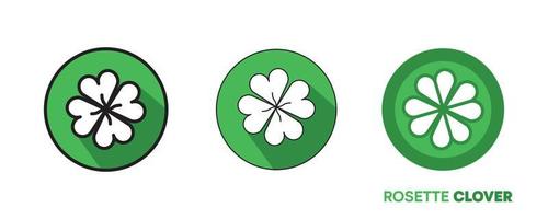 glücklich st. buntes abzeichendesign für st. Patricks-Tag. bearbeitbare Formen. irischer nationalfeiertag. Vektor-Illustration isoliert auf weißem Hintergrund. vektor