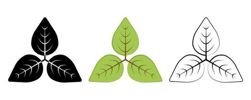 geometrisch geformte kräuter und einfache zweige vektorsymbole gesetzt. enthält Symbole wie Pflanze, Blatt. editierbarer Strich. Farbiger und linearer Silhouetten-Icon-Set. vektor