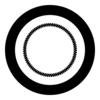 dekoration cirkel dekorativ linje konst ramikon i cirkel rund svart färg vektor illustration platt stil bild