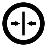 Symmetrische Layout-Bildbezeichnung auf dem Tapetensymbol im flachen Stilbild des Kreises rundes schwarzes Farbvektor-Illustrationsbild vektor