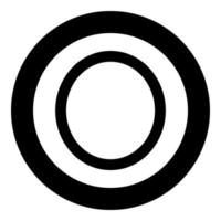 Omikron griechisches Symbol kleiner Buchstabe Kleinbuchstaben Schriftsymbol im Kreis rund schwarz Farbe Vektor Illustration flachen Stil Bild