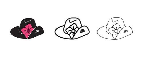 anzac-tageshut auf mohnblumenikonen-ikonendesign. die mohnblume ist das symbol, das soldaten auf ihren hüten tragen. Logo-, Web- und Bannerdesign. Illustration. Liniensilhouette und bearbeitbares Symbol.