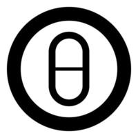 Theta griechisches kleines Symbol Kleinbuchstaben Schriftsymbol im Kreis rund schwarz Farbe Vektor Illustration flachen Stil Bild