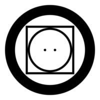 trumma torkning i maskin vanligtvis läge kläder skötsel symboler tvätt koncept tvätt tecken ikon i cirkel rund svart färg vektor illustration platt stil bild