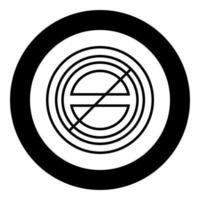 Halogen Symbol Typ Kochflächen Zeichen Utensil Ziel Panel Symbol im Kreis rund schwarz Farbe Vektor Illustration Flat Style Image