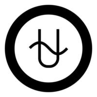 ophiucus symbol zodiac ikon svart färg i rund cirkel vektor