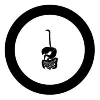 Verdauungssystem Symbol schwarze Farbe im runden Kreis vektor