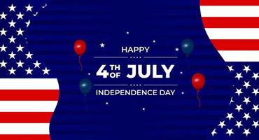 USA självständighetsdagen bakgrund med inslag av den amerikanska flaggan. den 4 juli. USA självständighetsdagen firande bakgrund. vektor