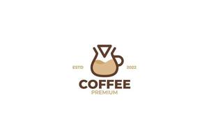 platt kaffepapper filter droppare logotyp design vektor