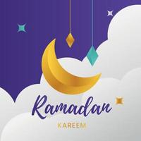 einfacher ramadan kareem monatsschablonenvektor vektor