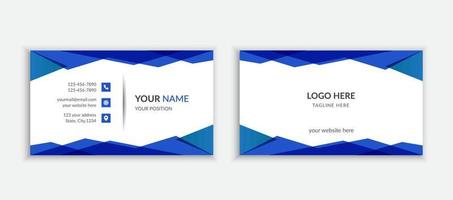 Firma blaues kreatives Visitenkarten-Schablonendesign vektor