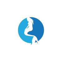 Meerjungfrau-Logo-Icon-Design vektor