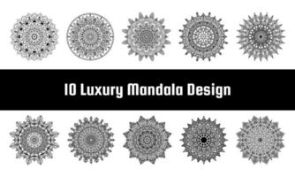 bestes Luxus- und Premium-Mandala-Designpaket. vektor