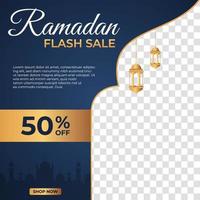 Ramadan-Verkaufsbanner-Vorlage. modernes Werbebanner für soziale Medien. geeignet für Social-Media-Beiträge, Instagram- und Web-Internet-Anzeigen. Vektor-Illustration vektor