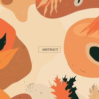 künstlerische abstrakte Hintergrundvorlage mit Herbstthema, mit handgezeichnetem Stil vektor