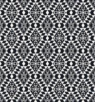 monochrome Farbe Ikat Ethno-Stil geometrische Raute quadratische Form nahtlose Muster Hintergrund. Verwendung für Stoffe, Textilien, Innendekorationselemente, Polster, Verpackungen. vektor