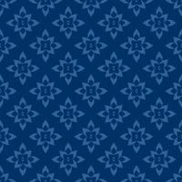 ikat batik geometrische blumenform gitter nahtlose muster blau monochrome farbe textur hintergrund. Verwendung für Stoffe, Textilien, Bezüge, Polster, Innendekorationselemente. vektor