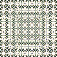 geometrische Blumenform Linienraster nahtloses Muster grün-goldener Farbhintergrund. einfaches chinesisch-portugiesisches Peranakan-Muster. Verwendung für Stoffe, Textilien, Innendekorationselemente, Polster. vektor