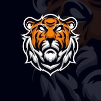 Tiger-Esport-Gaming-Maskottchen-Logo-Vorlage vektor