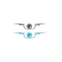 Drohnen-Symbol-Logo-Design-Vektor vektor