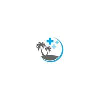 medizinisches Palm Beach-Logo-Icon-Konzept vektor