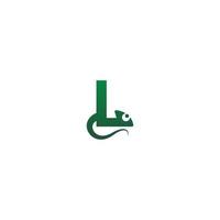 kameleont teckensnitt, brev logotyp ikon design vektor