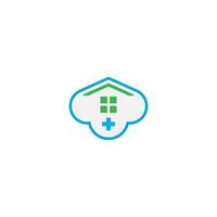 Cloud Home Care Konzept Logo-Symbol vektor