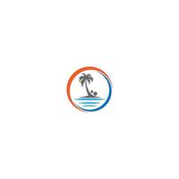 Palm Beach, Vitamin-Logo-Konzept vektor