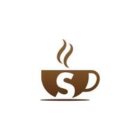 kaffekopp ikon design bokstavens logotyp vektor
