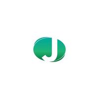 Buchstabe j Symbol Logo kreatives Design vektor
