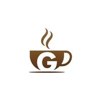 Kaffeetasse Icon Design Buchstabe g Logo vektor