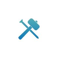 Hammer-Symbol-Logo-Design-Vorlage-Illustration vektor