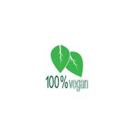 100-Prozent-Symbol, natürlich, vegan, organisch, Jubiläum, Etikettendesign-Illustration vektor