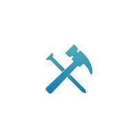 hammare ikon logotyp designmall illustration vektor