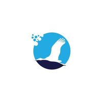 fågel logotyp ikon vektor