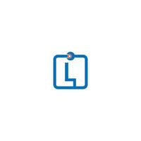 Buchstabe l-Logo-Symbol, das ein Schraubenschlüssel- und Bolzendesign bildet