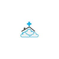 Cloud Home Care Konzept Logo-Symbol vektor